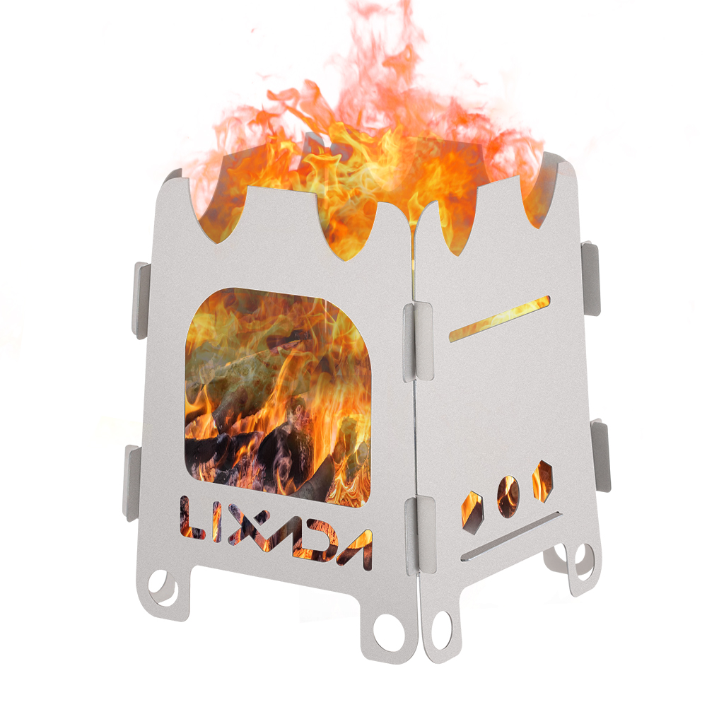 Outdoor Camping Stove Wood - Lixada 티타늄 스테인리스 스틸 야외 캠핑