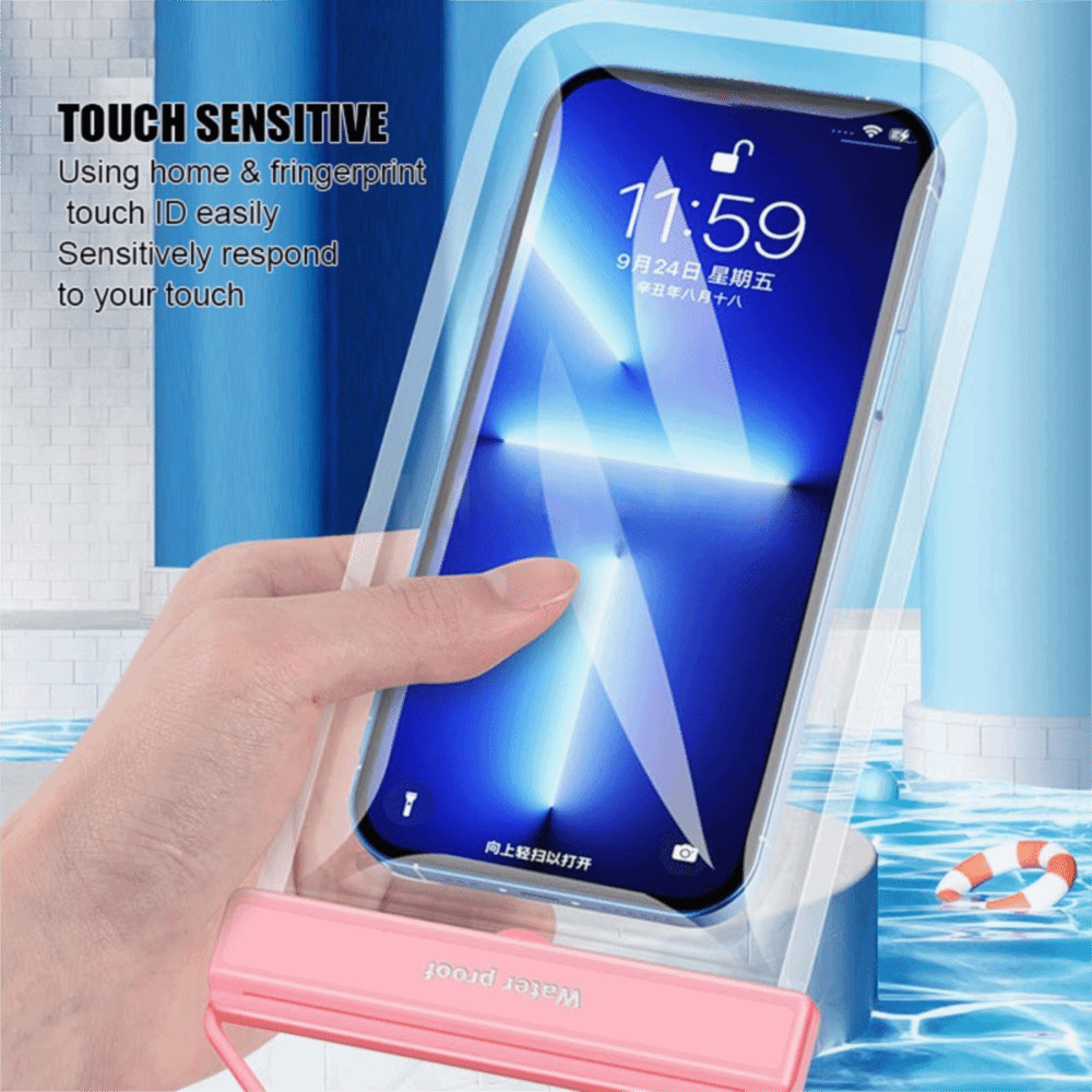 Dry Bag Waterproof - 터치스크린 방수폰 가방 솔리드 컬러 행잉