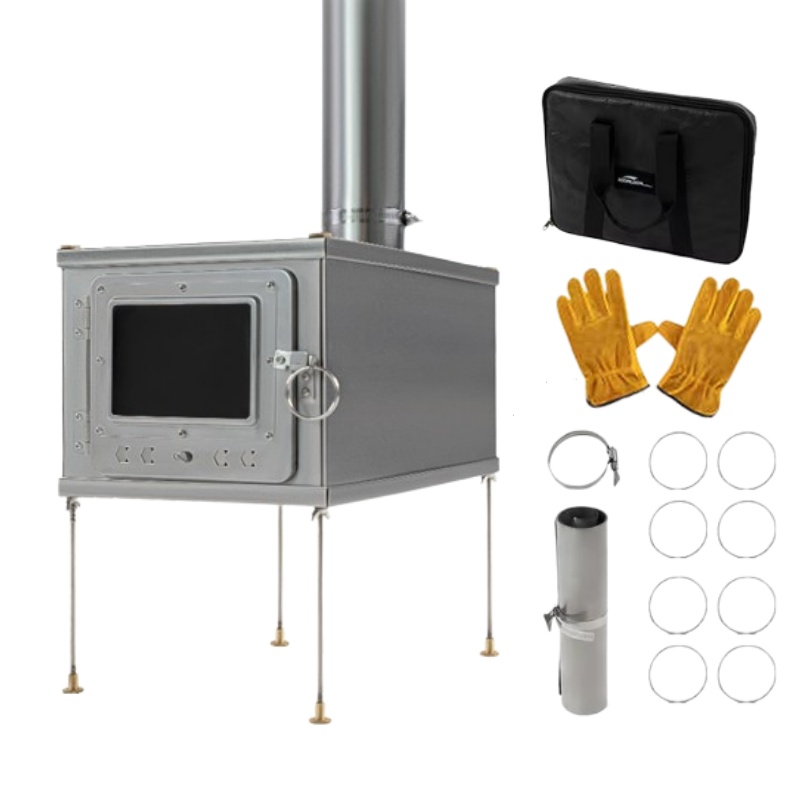 Outdoor Camping Stove Wood - 휴대용 접이식 텐트 스토브, 경량 티타늄