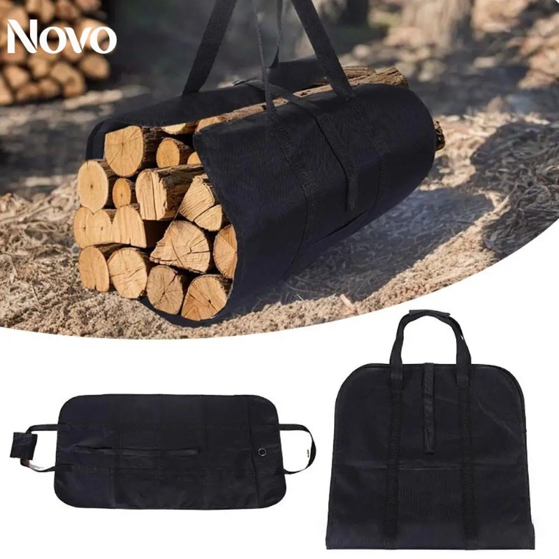 Outdoor Camping Fireplace - 벽난로 장작 운반 가방, 대용량 장작