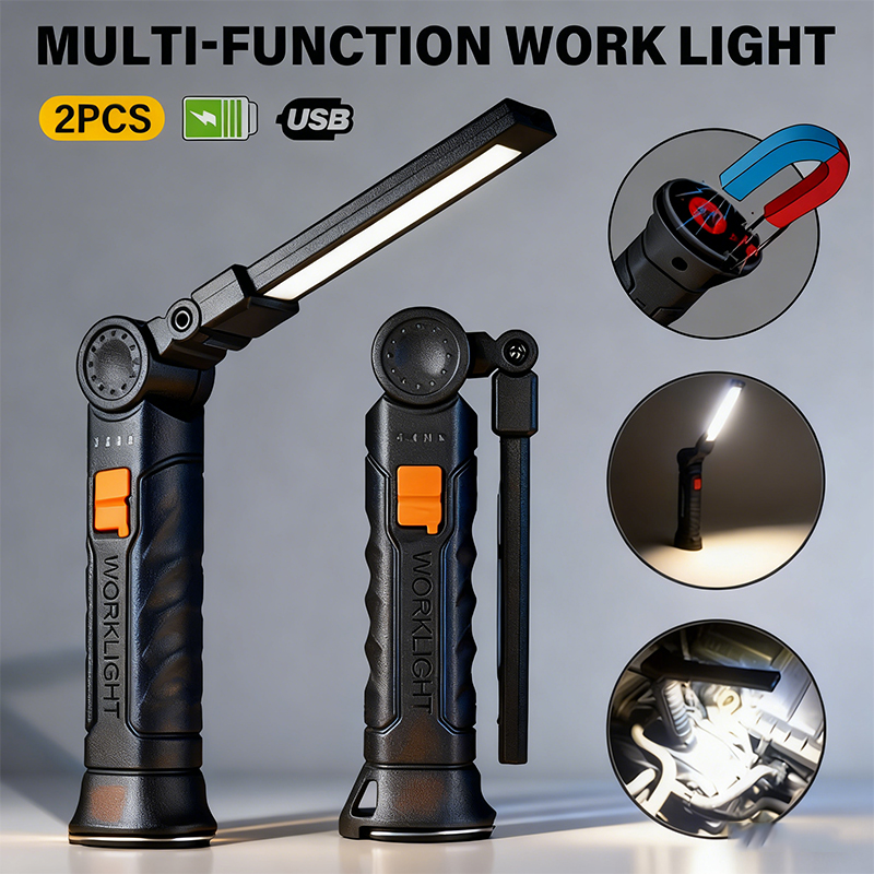 Camping Lantern - 휴대용 COB LED 손전등 USB 충전식