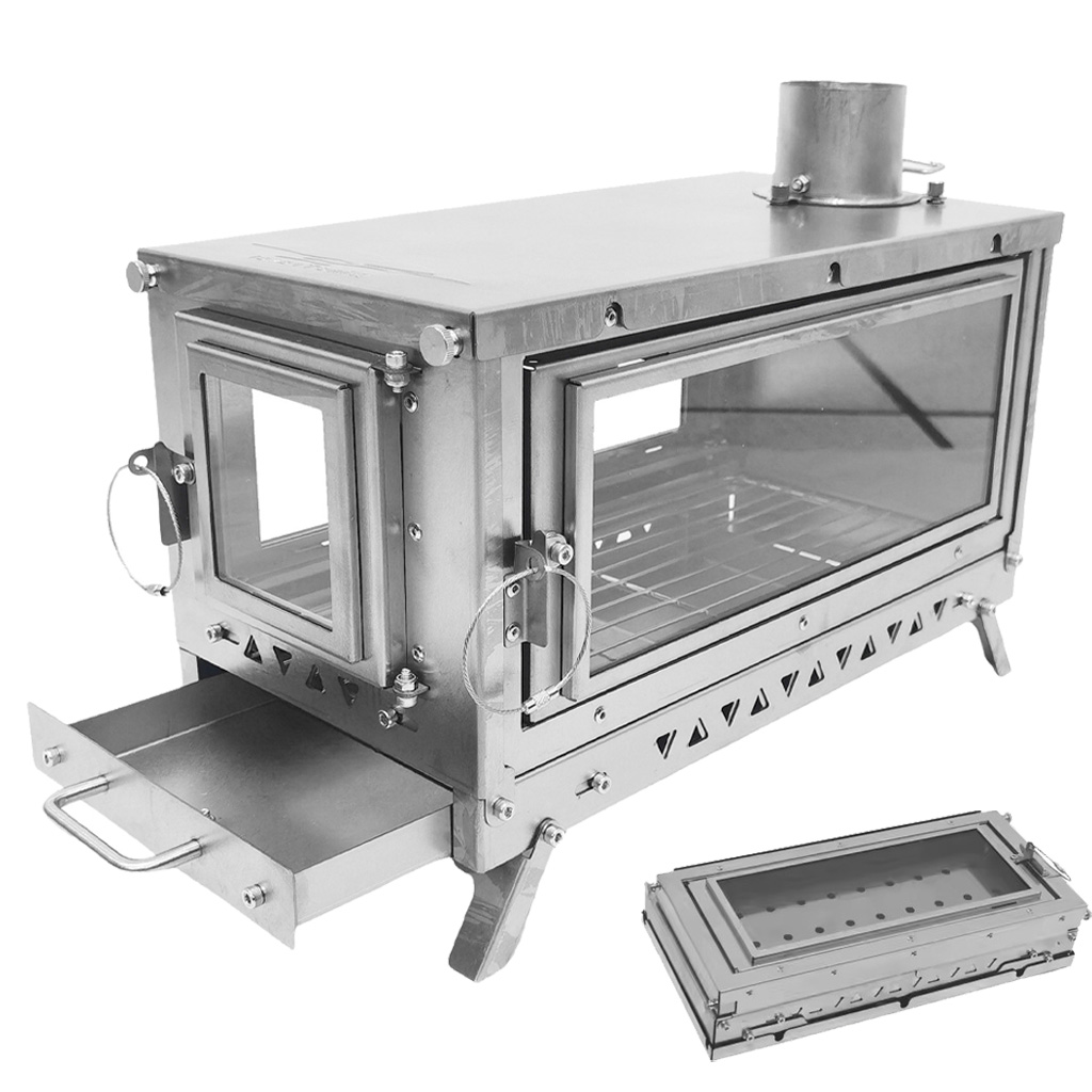 Outdoor Camping Stove Wood - 댄헬 T3 티타늄 텐트 스토브, 접이식