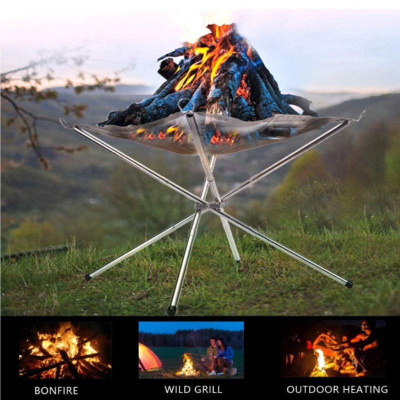 Outdoor Camping Stove Wood - 야외 바베큐 모닥불 랙 휴대용 캠핑