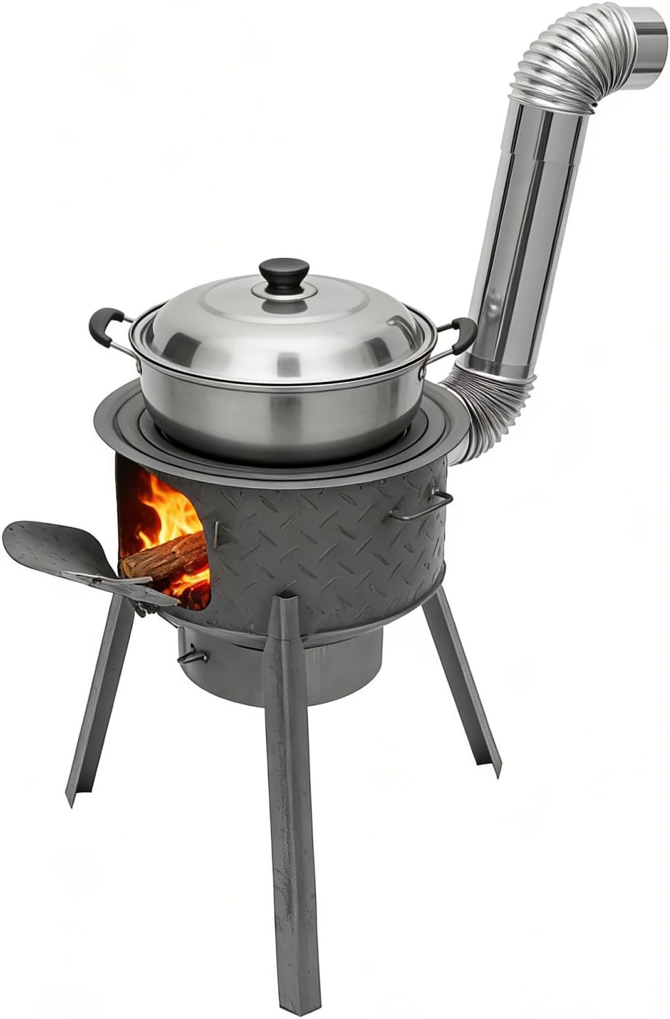 Outdoor Camping Stove Wood - 휴대용 나무 연소 로켓 스토브 (캠핑