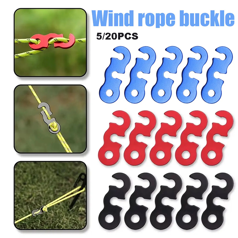 Outdoor Camping Guy - 5/20Pcs 가이라인 텐셔너 알루미늄 합금 텐트