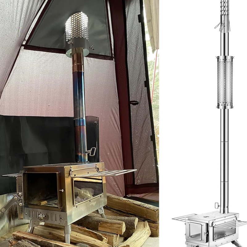 캠핑 스토브 파이프 스테인리스 스틸 굴뚝 튜브 야외 텐 - Outdoor Camping Stove Wood 리뷰 및 가격