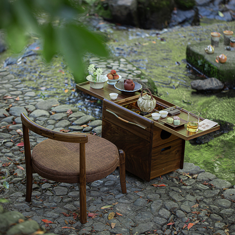 월넛 벽난로 차 만들기용 숯 난로 신형 중국식 휴대용  - Outdoor Camping Fireplace 리뷰 및 가격