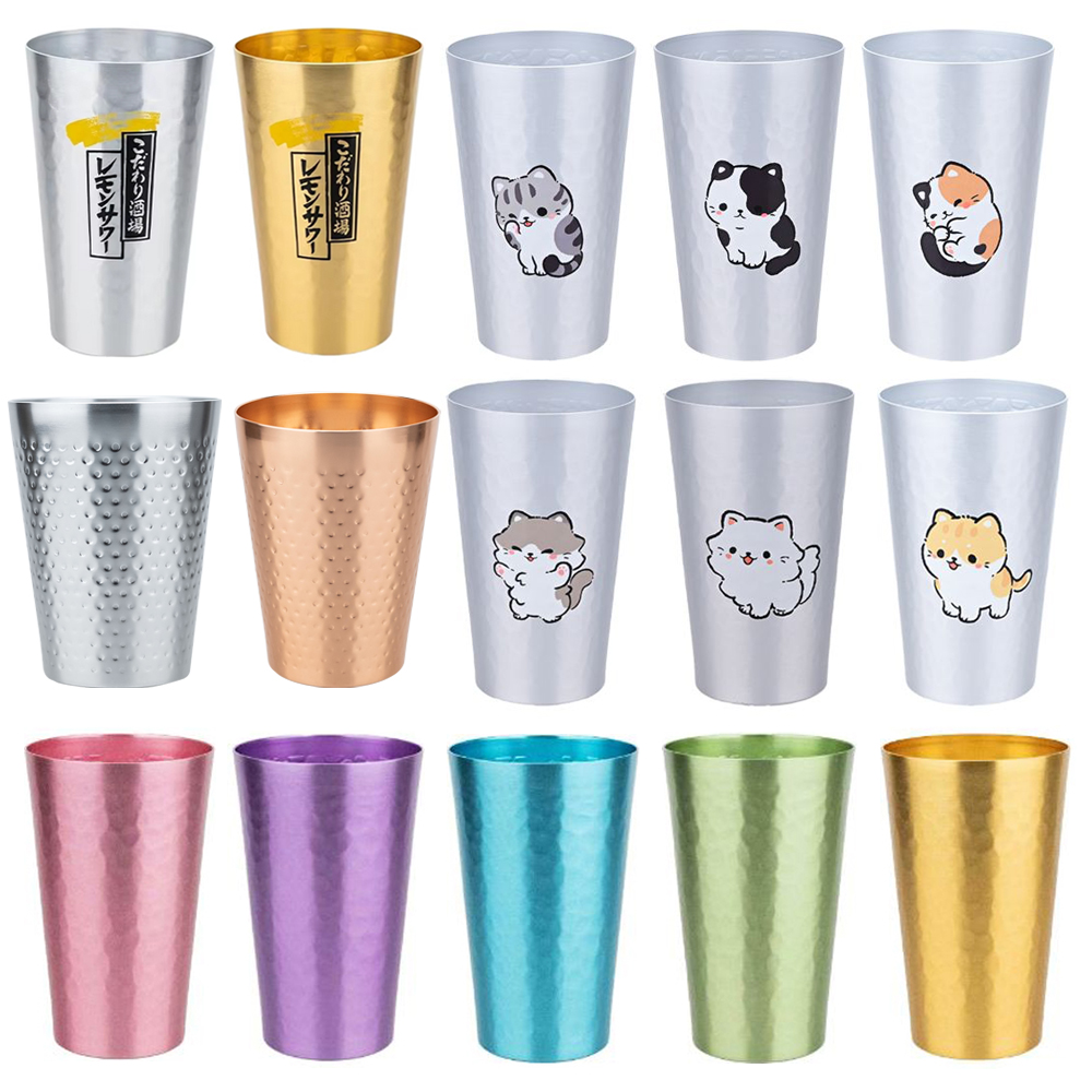 일본 스타일 알루미늄 맥주잔 세트 450ml - 2개  - Japanese Outdoor Camping 리뷰 및 가격