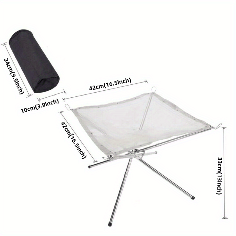 휴대용 접이식 스틸 그리드형 캠핑 화로, 야외 장작 화 - Outdoor Camping Fireplace 리뷰 및 가격