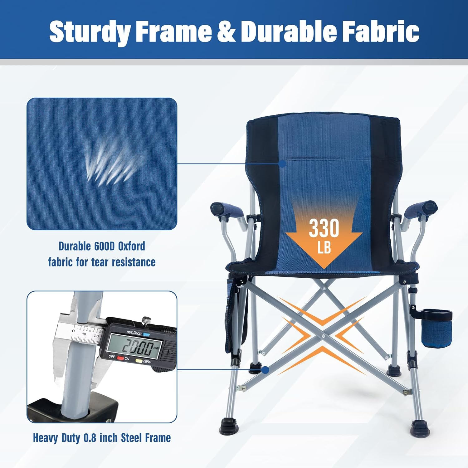공장 도매 야외 휴대용 접이식 캠핑 의자 컵홀더가 있는 - Outdoor Camping Folding Chair 리뷰 및 가격
