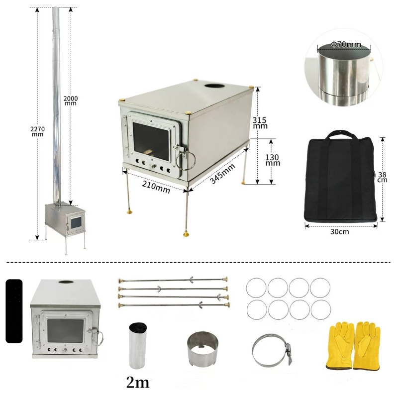 휴대용 접이식 텐트 스토브, 경량 티타늄 합금 연소 내 - Outdoor Camping Stove Wood 리뷰 및 가격