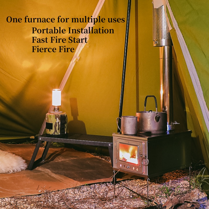 휴대용 접이식 텐트 스토브, 경량 티타늄 합금 연소 내 - Outdoor Camping Stove Wood 리뷰 및 가격