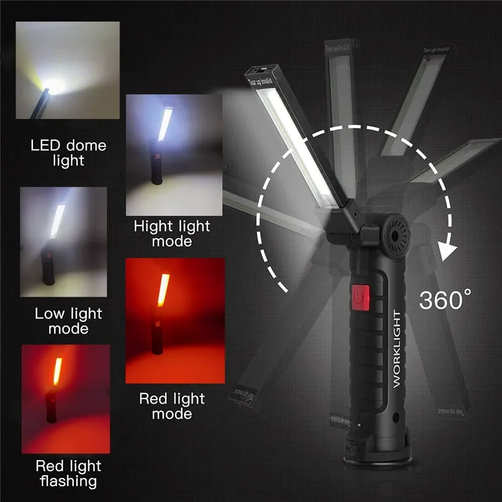 휴대용 COB LED 손전등 USB 충전식 작업 조명  - Camping Lantern 리뷰 및 가격