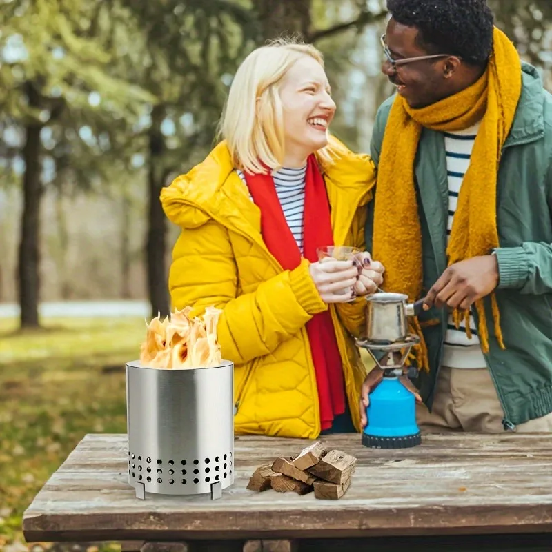 1Pcs 휴대용 캠핑 스토브 탁상용 화로 스탠드 포함  - Outdoor Camping Fireplace 리뷰 및 가격