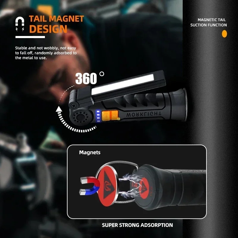 휴대용 COB LED 손전등 USB 충전식 작업등 내장 - Camping Lantern 리뷰 및 가격