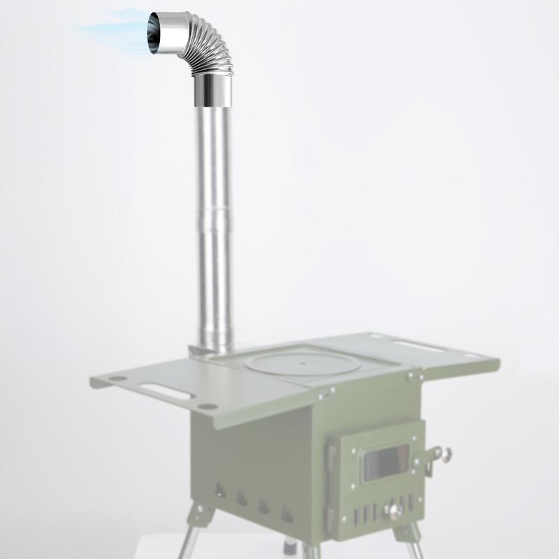60/75mm 스테인레스 스틸 90도 팔꿈치 굴뚝 라이 - Outdoor Camping Stove Wood 리뷰 및 가격