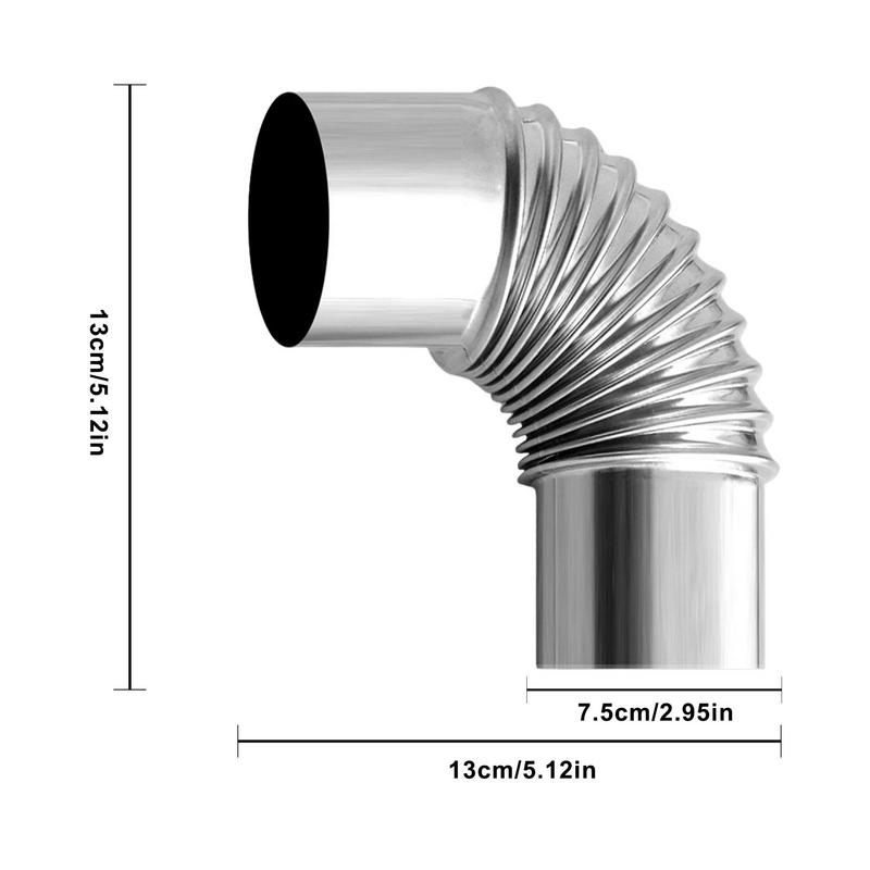 60/75mm 스테인레스 스틸 90도 팔꿈치 굴뚝 라이 - Outdoor Camping Stove Wood 리뷰 및 가격