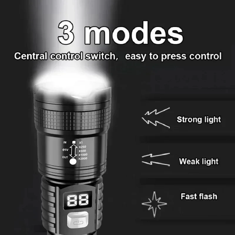 100000LM 초강력 LED 손전등 충전식 LED 토 - Outdoor Camping Adventure Lamp 리뷰 및 가격