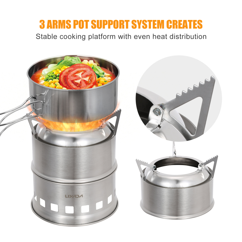 Lixada 스테인레스 스틸 목재 스토브, 캠핑 알코올 - Outdoor Camping Stove Wood 리뷰 및 가격
