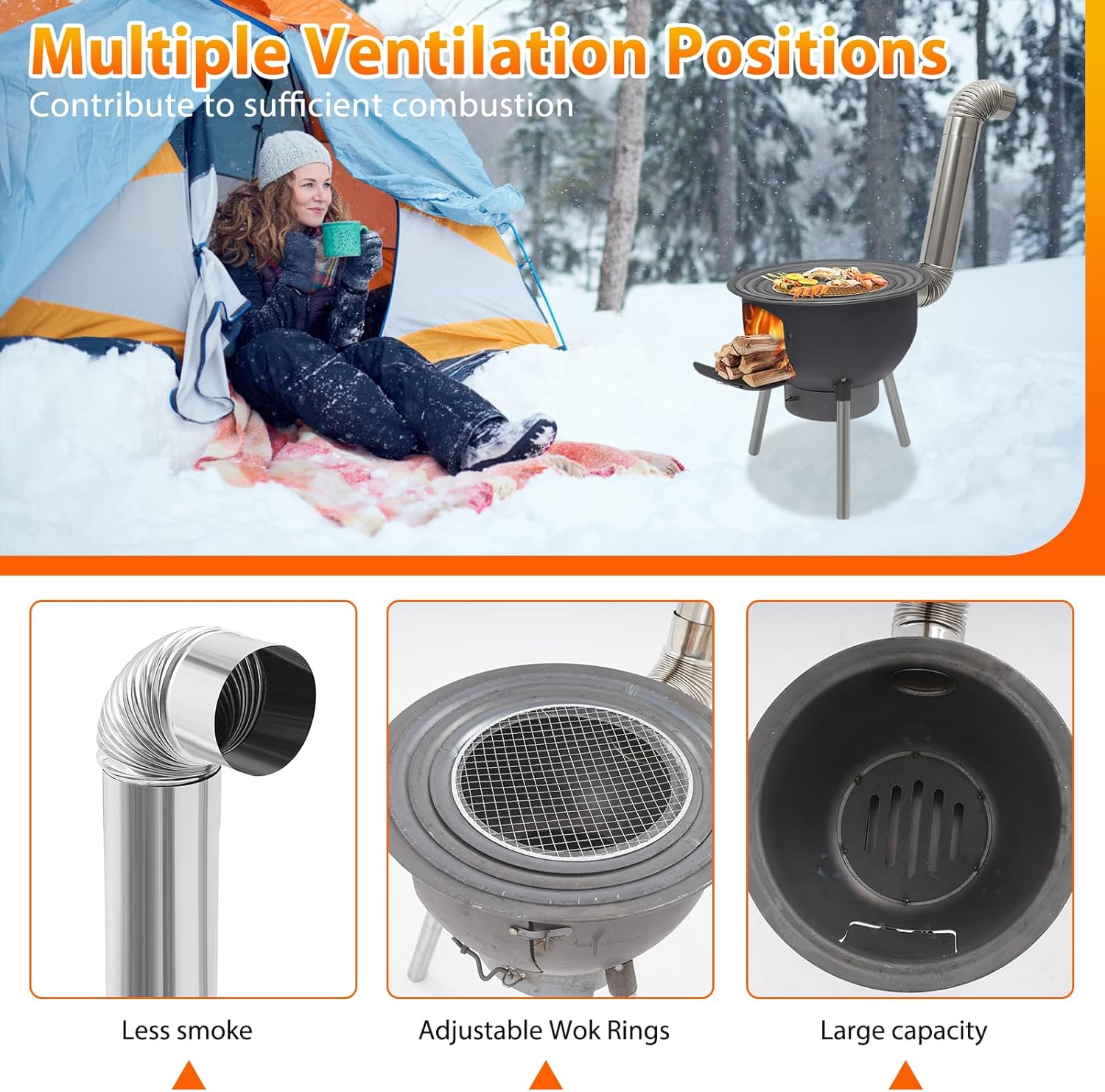 휴대용 나무 연소 로켓 스토브 (캠핑 및 하이킹용) - - Outdoor Camping Stove Wood 리뷰 및 가격