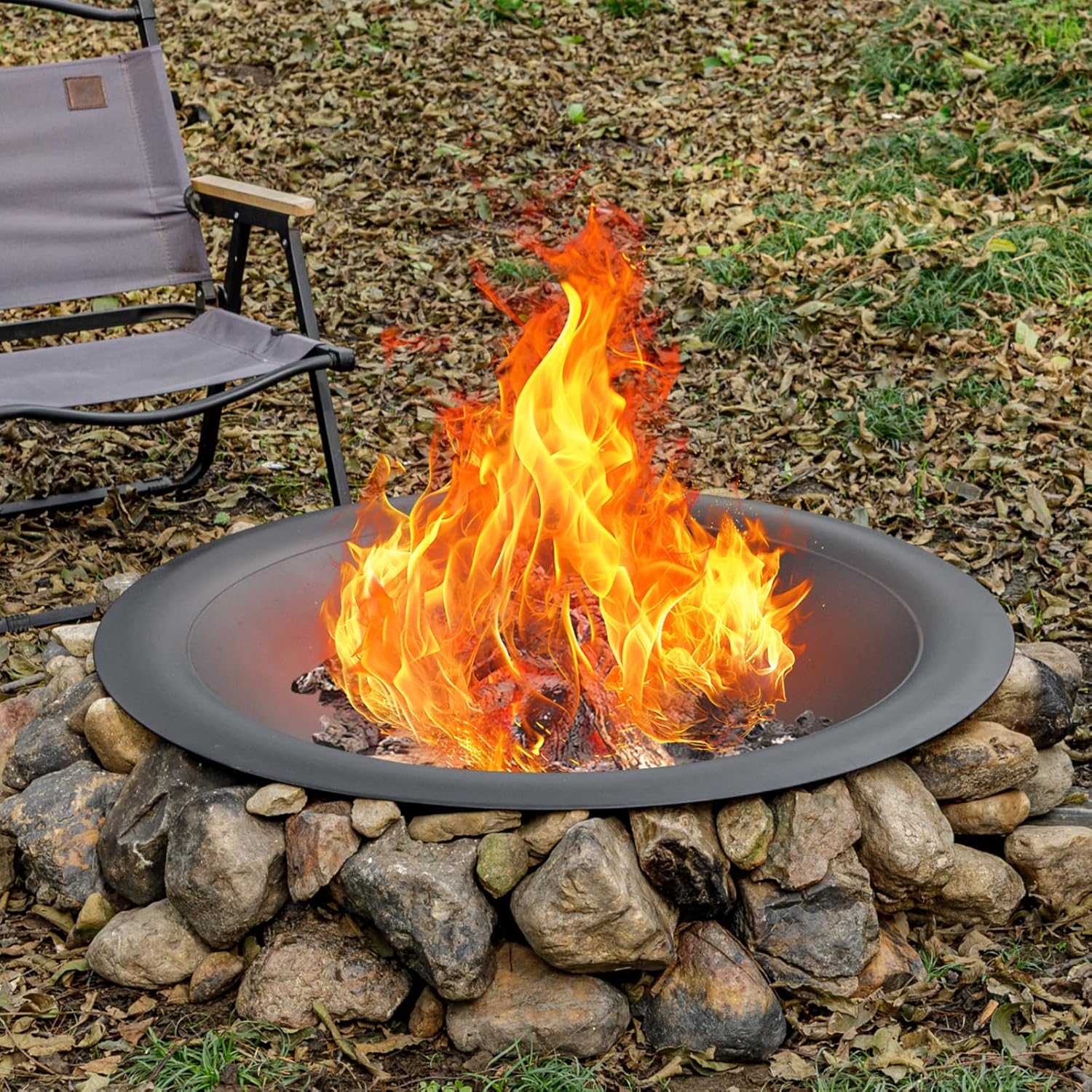35인치 스틸 화덕 그릇, 헤비 듀티 야외 벽난로 삽입 - Outdoor Camping Fireplace 리뷰 및 가격