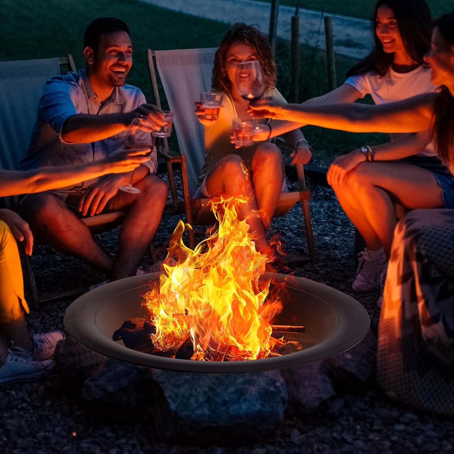 35인치 스틸 화덕 그릇, 헤비 듀티 야외 벽난로 삽입 - Outdoor Camping Fireplace 리뷰 및 가격