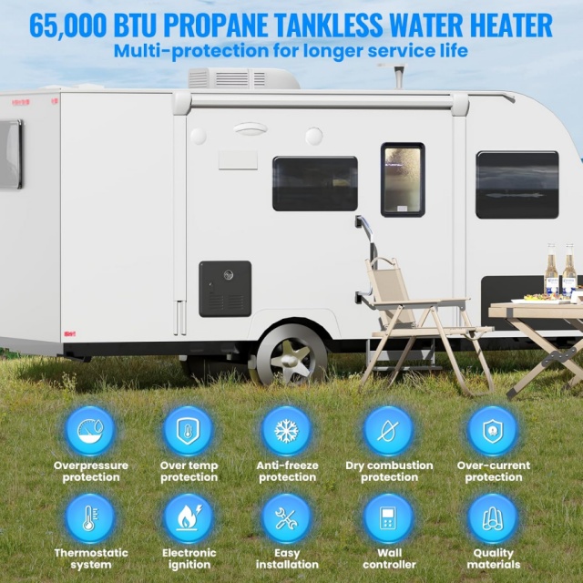 휴대용 12V 가스 온수기 (RV/캠핑카/보트용) |  - Outdoor Camping Gas Heater 리뷰 및 가격