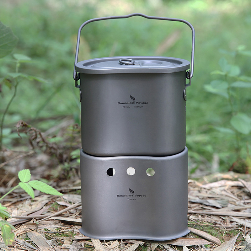 Boundless Voyage 티타늄 조리기구 세트,  - Outdoor Camping Stove Wood 리뷰 및 가격