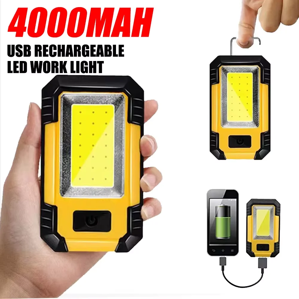휴대용 4000mAh 충전식 작업등 초강력 COB 손전 - Camping Lantern 리뷰 및 가격