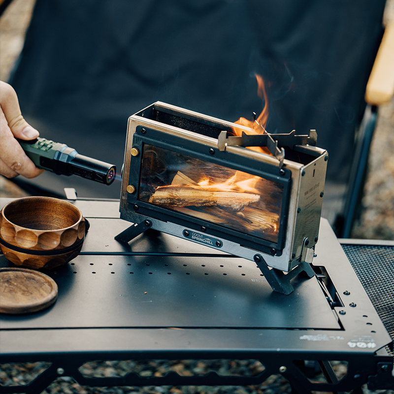 고아웃 스프링힐 나무 난로 휴대용 장작 사각 난로 스테 - Outdoor Camping Stove Wood 리뷰 및 가격