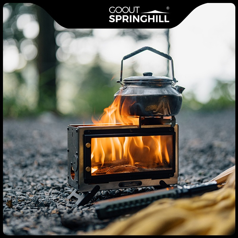 고아웃 스프링힐 나무 난로 휴대용 장작 사각 난로 스테 - Outdoor Camping Stove Wood 리뷰 및 가격