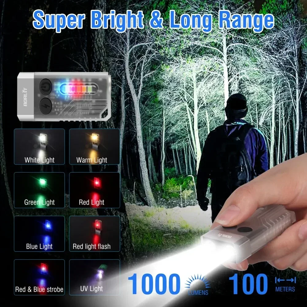 BORUiT V10 키체인 UV LED EDC 형광 플 - Camping Lantern 리뷰 및 가격