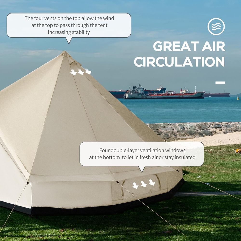 10인용 넓은 글램핑 텐트, 통기성 방수 디자인, 가족 - Outdoor Camping And Glamping 리뷰 및 가격