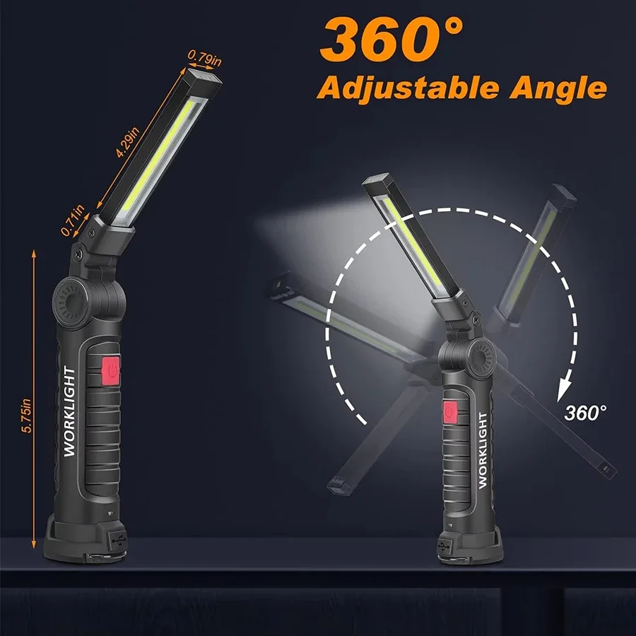 새로운 휴대용 COB LED 손전등 USB C 충전식  - Outdoor Camping Adventure Lamp 리뷰 및 가격