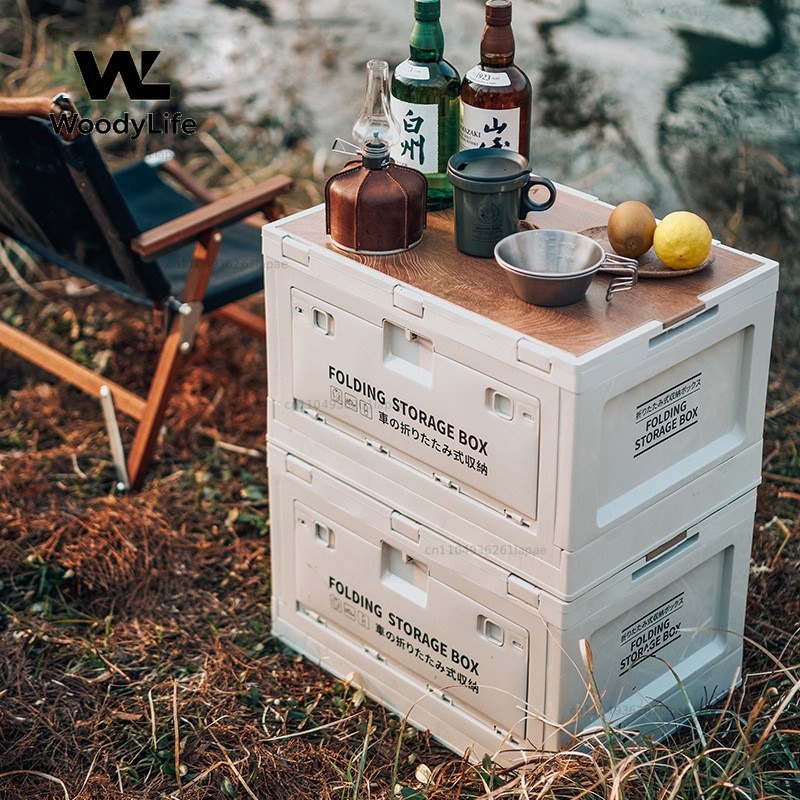 접이식 캠핑 수납 박스 (나무 뚜껑 포함), 일본식 산 - Japanese Outdoor Camping 리뷰 및 가격