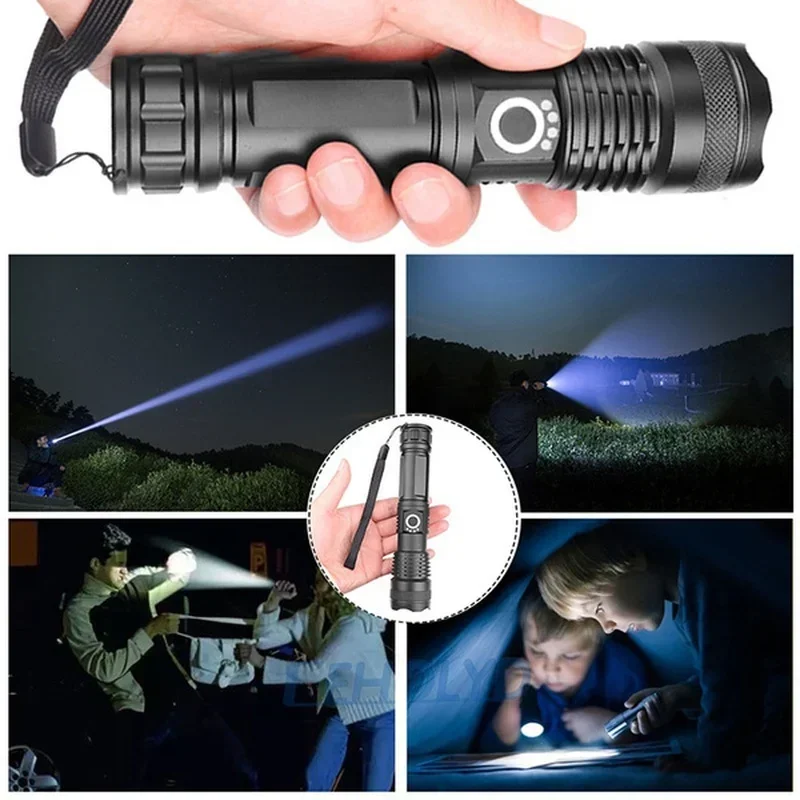고출력 XHP70 LED 손전등 USB-C 충전식 토치 - Outdoor Camping Adventure Lamp 리뷰 및 가격